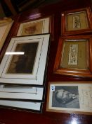 VARIOUS ETCHINGS, TWO STEVENOGRAPHS,ETC.