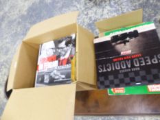 A COLLECTION OF MOTOR SPORT BOOKS,ETC.