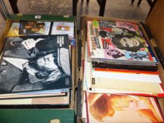 A LARGE QTY OF RECORD ALBUMS,ETC.