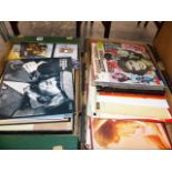 A LARGE QTY OF RECORD ALBUMS,ETC.
