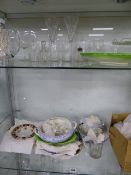 VARIOUS CUT GLASSWARE,CHINA,ETC.