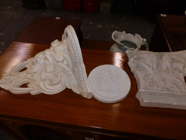 A PLASTER WALL BRACKET.ETC.