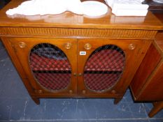 A REGENCY STYLE SIDE CABINET.