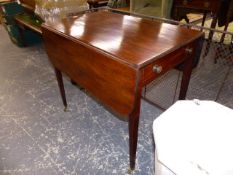 A 19th.C.MAHOGANY PEMBROKE TABLE.