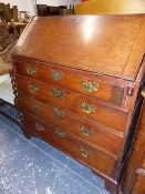 A GEORGIAN MAHOGANY BUREAU.