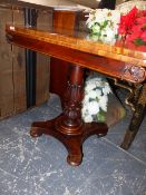 A Wm.IV. MAHOGANY FOLD OVER CARD TABLE.