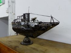 AN INTERESTING SCRAP WORK STEAM PUNK SUBMARINE.