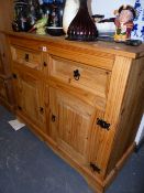 A PINE SIDE CABINET.