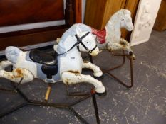 TWO MOBO ROCKING HORSES.