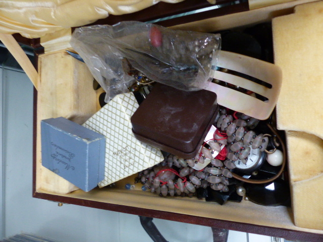 A BOX OF ASSORTED JEWELLERY.