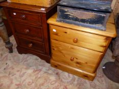 TWO BEDSIDE CABINETS.