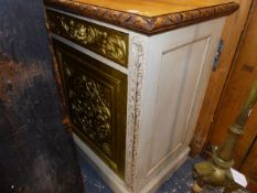 A PAINTED OAK SIDEBOARD.