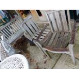 A TEAK PATIO SUITE.