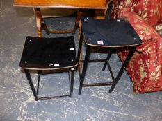 A PAIR OF RETRO STOOLS.