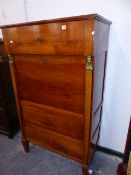 A 19th.C.FRENCH WALNUT SECRETAIRE.