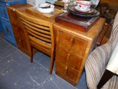 A WALNUT DRESSING TABLE.