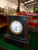 A VICTORIAN MANTLE CLOCK.