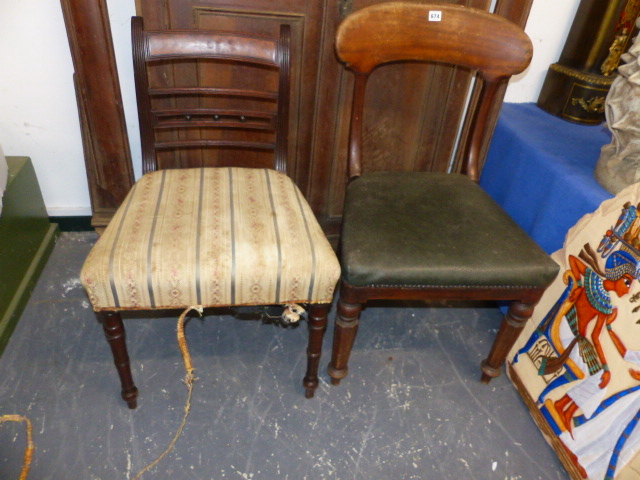 TWO 19th.C.CHAIRS.