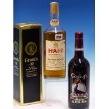 WHISKY. HAIG 1 x VINTAGE BOTTLE TOGETHER WITH GRANTS 12 YEAR OLD BOXED BOTTLE AND GOSLINGS BLACK