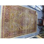 AN ANTIQUE INDIAN ANIMAL DESIGN RUG 226 x 160cms.