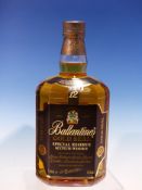 WHISKY. BALLENTINES GOLD SEAL 12 YEARS 1 x 1L.BOTTLE, BOXED AND 1 x 75cl.BOTTLE, BOXED. (2)
