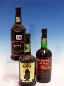 PORT. DOW'S FINE RUBY 1 x BOTTLE, SANDERMAN'S FINE RUBY 1 x BOTTLE AND COCKBURN'S FINE TAWNY 1 x