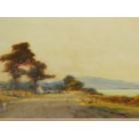 L.GOODWIN. 19th/20th.C. ENGLISH SCHOOL. TWO SCOTTISH LOCH VIEWS, BOTH SIGNED WATERCOLOURS. 23 x