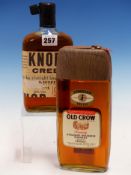 WHISKEY. KNOB CREEK KENTUCKY STRAIGHT BOURBON TOGETHER WITH OLD CROW. (2)