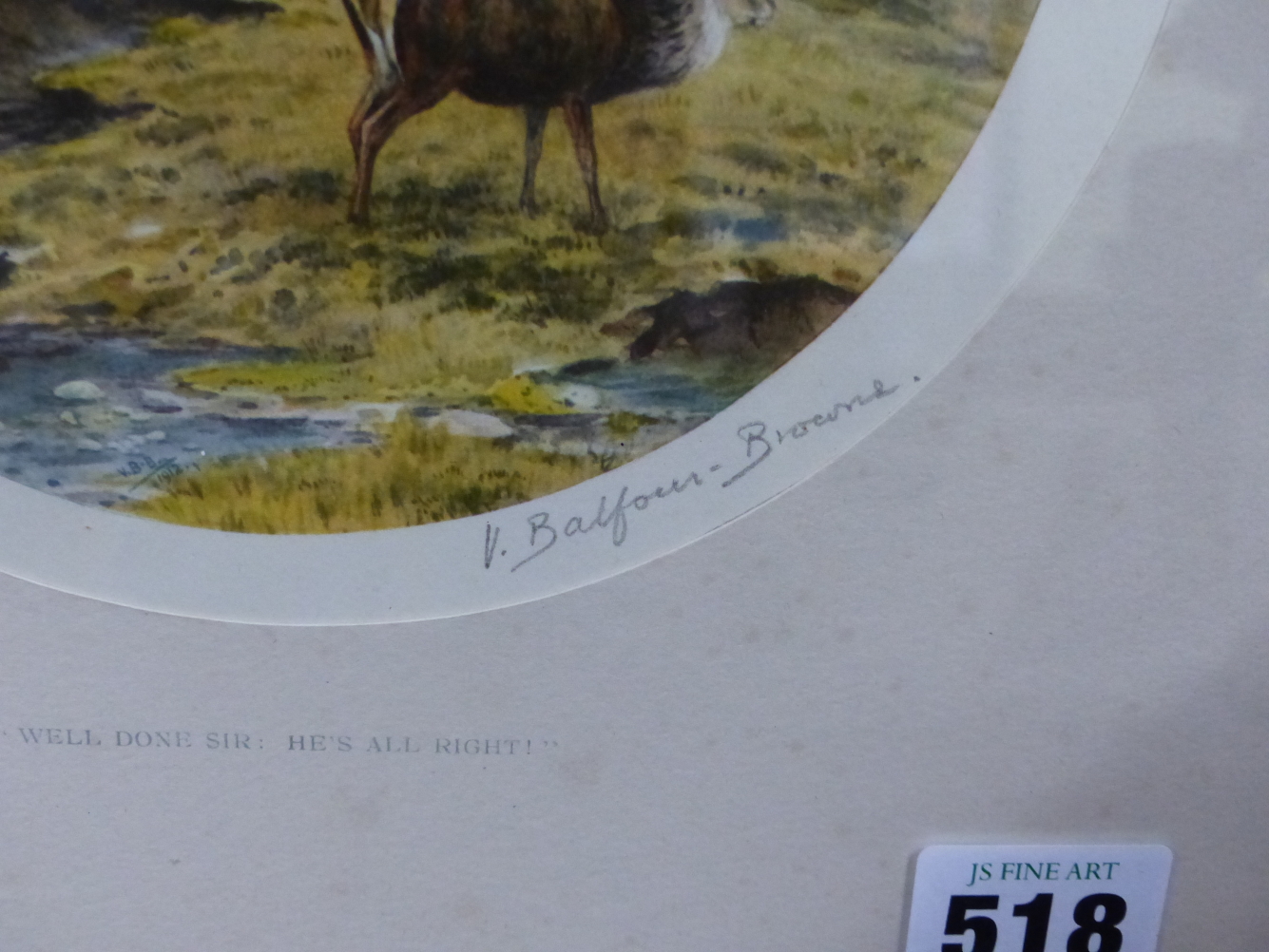 AFTER V.BALFOUR-BROWNIE. (1880-1963) SEVEN COLOUR PRINTS OF DEER IN THE HIGHLANDS, EACH PENCIL - Image 8 of 8