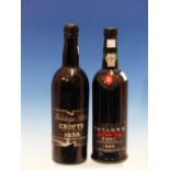 PORT. CROFTS VINTAGE 1955 1 x BOTTLE TOGETHER WITH TAYLORS LATE BOTTLED VINTAGE 1989 1 x BOTTLE. (