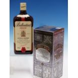 WHISKY. CHIVAS REGAL 1 x 1L.BOTTLE, BOXED TOGETHER WITH BALLENTINES FINEST 1 x 1L.BOTTLE. (2)