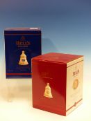 WHISKY. BELLS CHRISTMAS 2000 AND 2001 EDITION, 2 x BOTTLES, BOXED. (2)