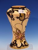 KERRY GOODWIN FOR BLACK RYDEN (MOORCROFT/COBRIDGE), A MOULDED AND PAINTED VASE , INSCRIBED WITH