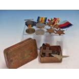 MEDALS- WWI PAIR TO PTE.W J WEBB KINGS ROYAL RIFLES CO. TOGETHER WITH ITALY WAR MERIT CROSS. AND A