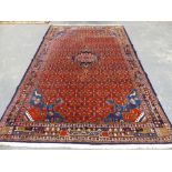 A PERSIAN BIDJAR DESIGN RUG 312 x 200cms.