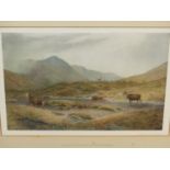 AFTER V.BALFOUR-BROWNE. (1880-1963) SIX COLOUR PRINTS OF DEER IN THE HIGHLANDS, EACH PENCIL