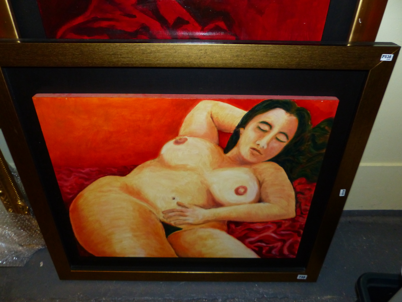 ISAACSON. 20th/21st.C. ARR. RECLINING NUDE, SIGNED AND DATED 2000, OIL ON BOARD. 55 x 71cms. - Image 12 of 12