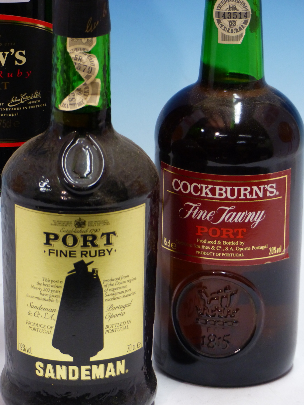 PORT. DOW'S FINE RUBY 1 x BOTTLE, SANDERMAN'S FINE RUBY 1 x BOTTLE AND COCKBURN'S FINE TAWNY 1 x - Image 3 of 3