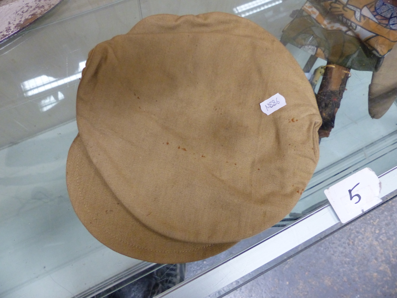 A RARE GERMAN LUFTWAFFE TROPICAL AFRICA CORPS HERMAN-MAYER TYPE EM SERVICE CAP WITH SEWN BADGES - Bild 11 aus 22