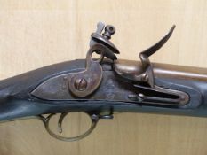 A RARE NEW LAND BRITISH FLINTLOCK SERVICE MUSKET c.1815.