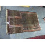 A TRIBAL BELOUCH PRAYER RUG 125 x 76cms.