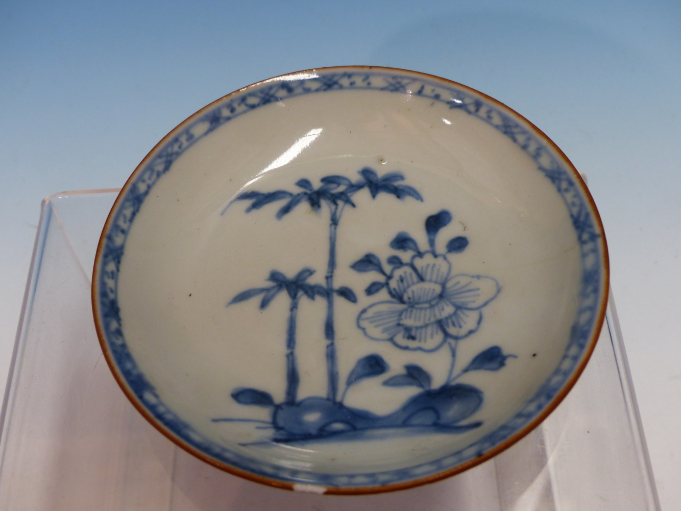 A NANKING CARGO BATAVIAN WARE TEA BOWL AND SAUCER, EX CHRISTIES LOT 5247, MICHAEL HATCHER'S - Image 7 of 11