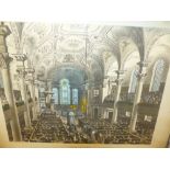 TEN ANTIQUE HAND COLOURED AQUATINT VIEWS OF LONDON AFTER ROWLANDSON & PUGIN, PUBLISHED BY