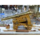 VIVIAN PENTECOST'S 1992 1/9TH SCALE MODEL OF LT KOEHLER'S 1782 DOWNHILL CANNON, THE BRASS COPPER AND