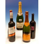 WINE. VARIOUS TO INCLUDE HEIDSECK CHAMPAGNE. (15)