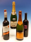 WINE. VARIOUS TO INCLUDE HEIDSECK CHAMPAGNE. (15)