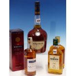 BRANDY. MARTELL V S COGNAC 1 x 35cl.BOTTLE, COURVOISIER V S 1 x 1L.BOTTLE, MARTELL VSOP 1 x 35cl.