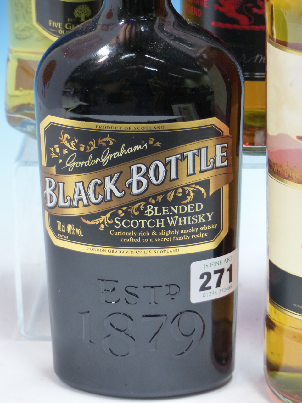 WHISKY. GRAHAM'S BLACK BOTTLE, GRANTS, WHYTE & MACKAY TOGETHER WITH FAMOUS GROUSE. (4) - Image 2 of 6