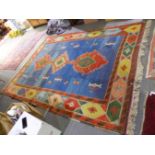 A TURKISH TRIBAL CARPET 352 x 250cms.