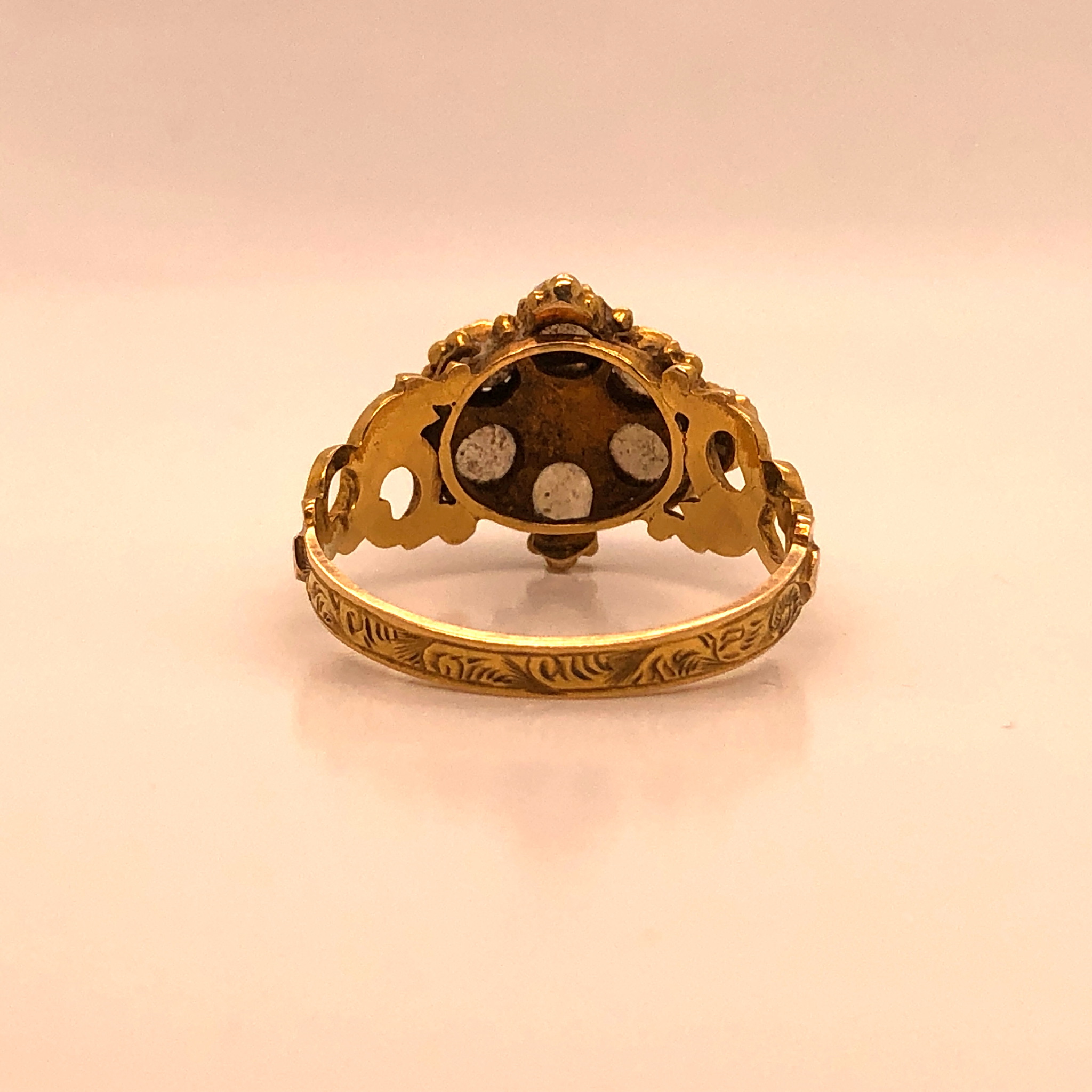 A 15CT GOLD VICTORIAN OPAL AND GEMSTONE CLUSTER RING, DATE LETTER Y. FINGER SIZE N. WEIGHT 2.8grms. - Image 4 of 8